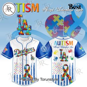 Los Angeles Dodgers X Autism Awareness Month Accept-Understand-Love 2025 Limited Edition Baseball Jersey