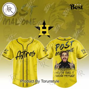 Houston Astros X 2025 Post Malone Tour Special Edition Baseball Jersey