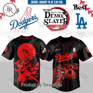 Los Angeles Dodgers X Demon Slayer Infinity Castle Tanjiro 2025 Basball Jersey
