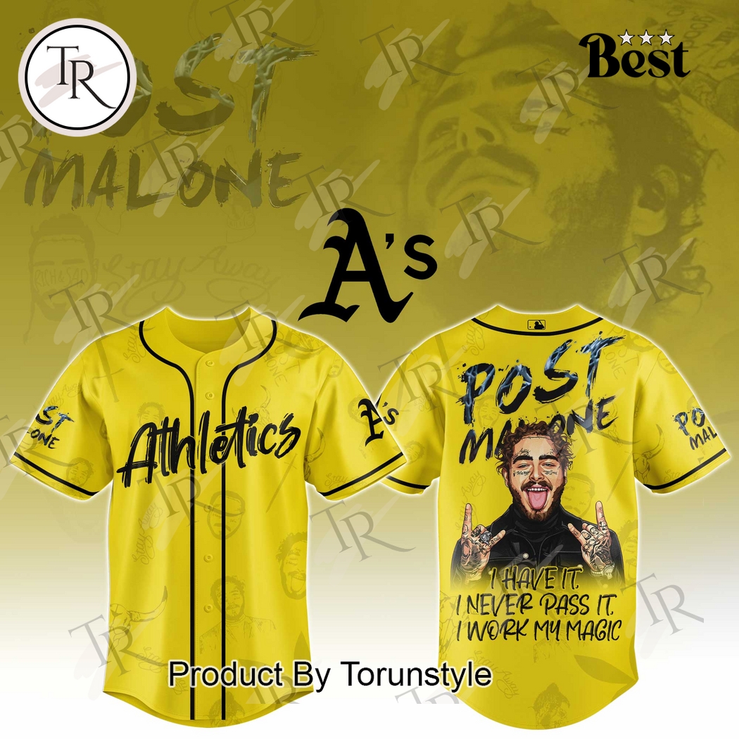 Athletics X 2025 Post Malone Tour Special Edition Baseball Jersey Athletics X 2025 Post Malone Tour Special Edition Baseball Jersey