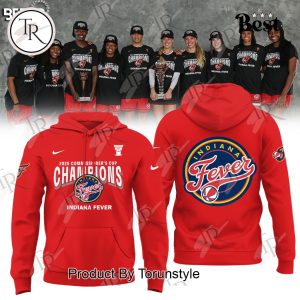 Commissioner’s Cup Champions Indiana Fever 2025 Limited Edition Hoodie – Red