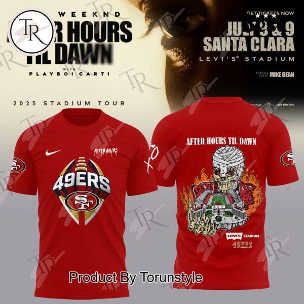 San Francisco 49ers X The Weeknd After Hours Til Dawn 2025 Limited Edition Hoodie – Red