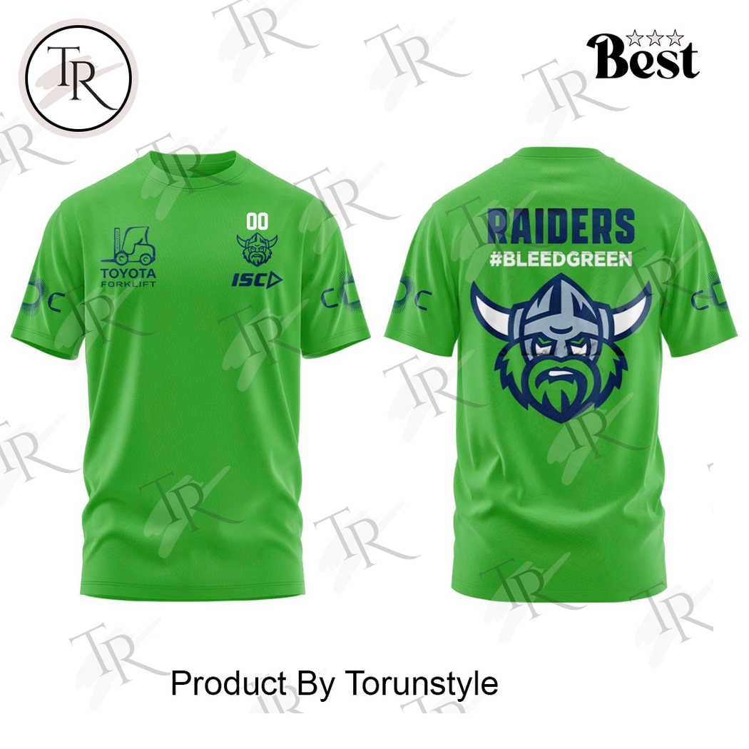 Canberra Raiders Up The Milk Green 2025 Custom Name Limited Edition Hoodie
