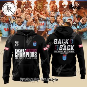 New South Wales Blues State Of Origin Champions 2025 Back To Back Limited Edition Hoodie