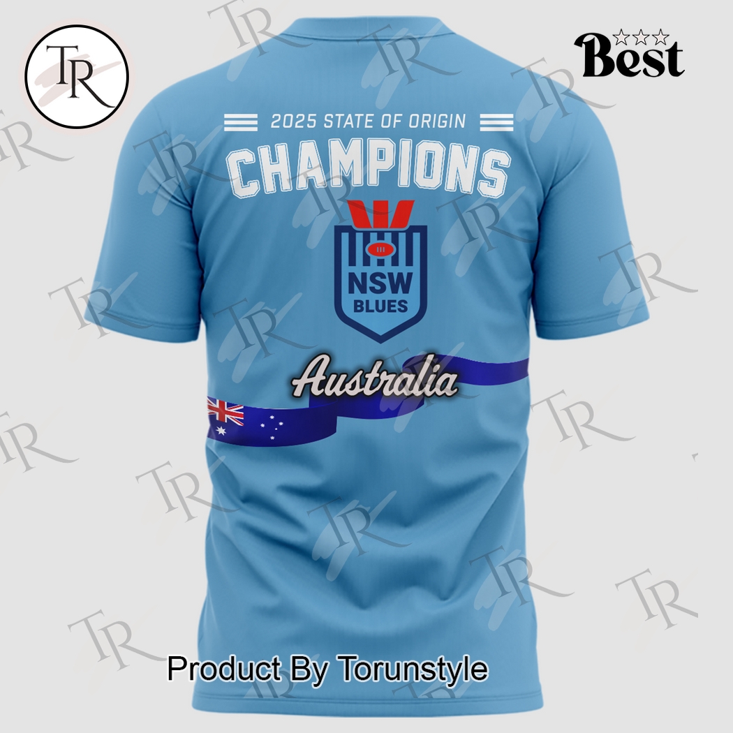 Champions 2025 State Of Origin New South Wales Blues X Australia Limited Edition Hoodie Champions 2025 State Of Origin New South Wales Blues X Australia Limited Edition Hoodie