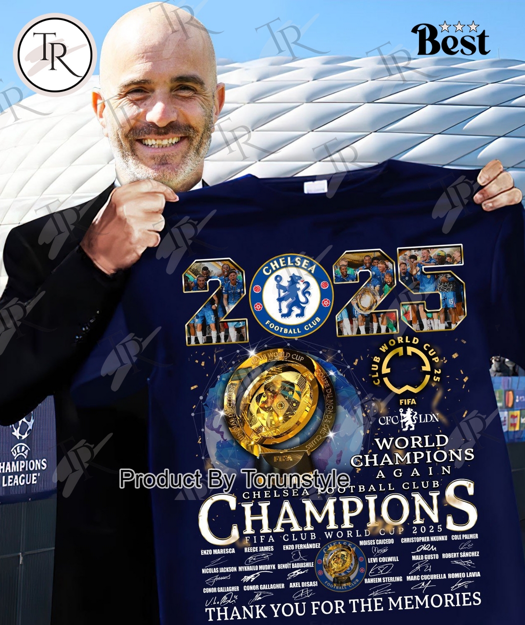 Chelsea Football Club Champions FIFA Club World Cup 2025 Thank You For The Memories 2D T-Shirt Chelsea Football Club Champions FIFA Club World Cup 2025 Thank You For The Memories 2D T-Shirt