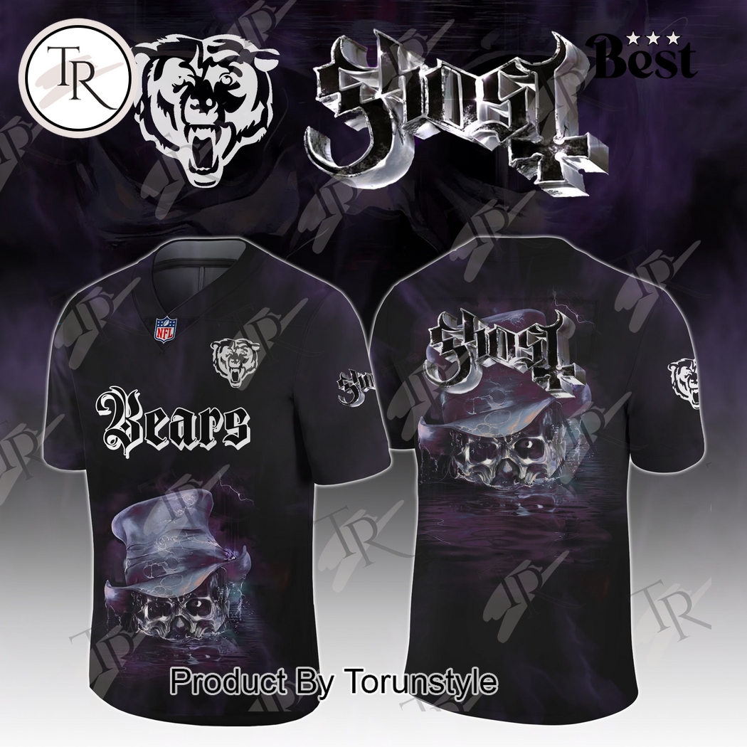 Chicago Bears X Ghost Skeletour World Tour 2025 Limited Edition Football Jersey Chicago Bears X Ghost Skeletour World Tour 2025 Limited Edition Football Jersey