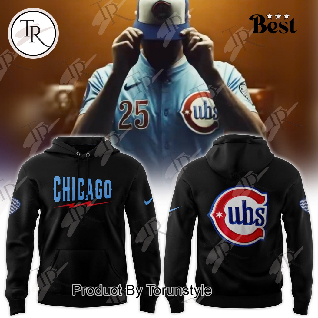 Chicago Cubs Alternate Uniform Black Hoodie Chicago Cubs Alternate Uniform Black Hoodie