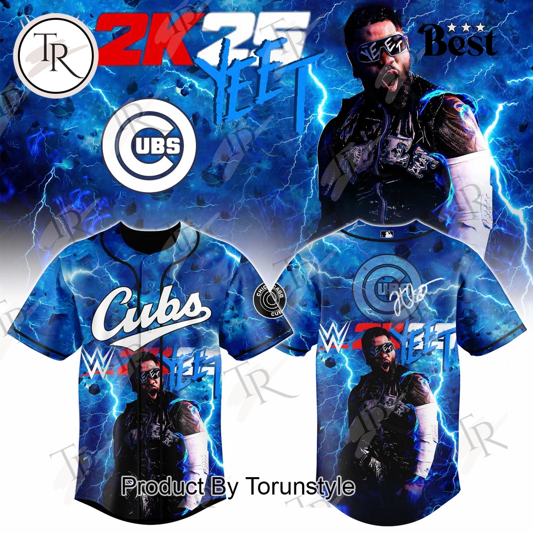 Chicago Cubs X Jey Uso WWE 2K25 Limited Edition Baseball Jersey Chicago Cubs X Jey Uso WWE 2K25 Limited Edition Baseball Jersey
