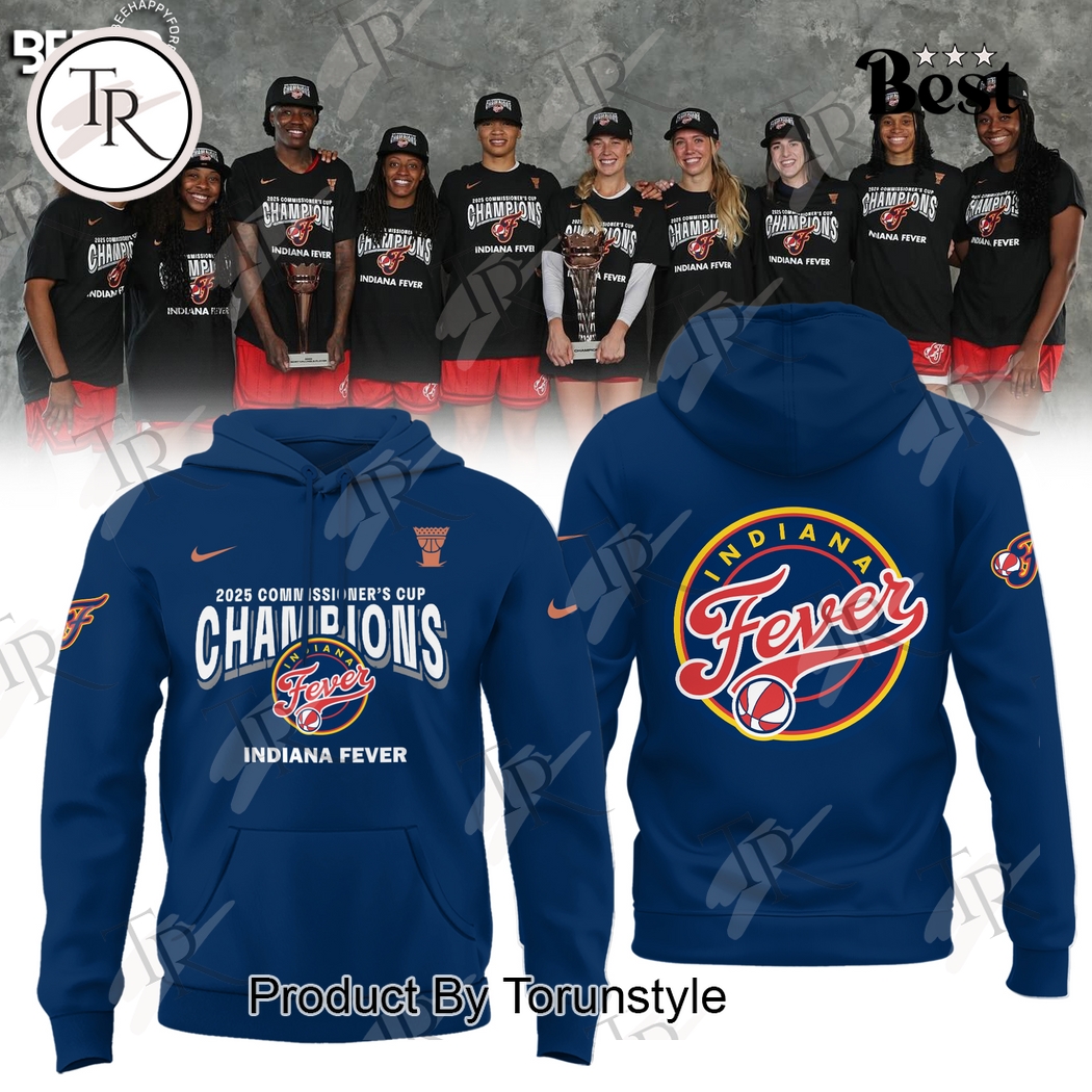 Commissioner’s Cup Champions Indiana Fever 2025  Edition Hoodie – Navy