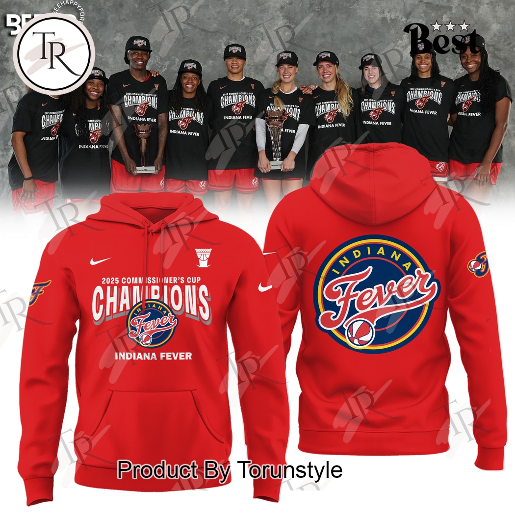 Commissioner’s Cup Champions Indiana Fever 2025  Edition Hoodie – Red