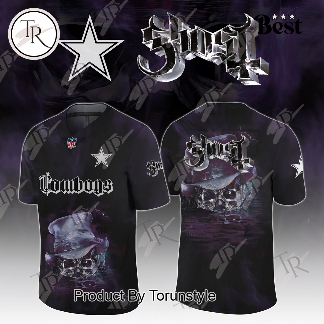 Dallas Cowboys X Ghost Skeletour World Tour 2025 Limited Edition Football Jersey Dallas Cowboys X Ghost Skeletour World Tour 2025 Limited Edition Football Jersey