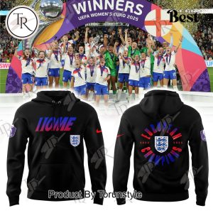 England Lionesses Home Winner European Champions Home 2022 – 2025 Black Hoodie