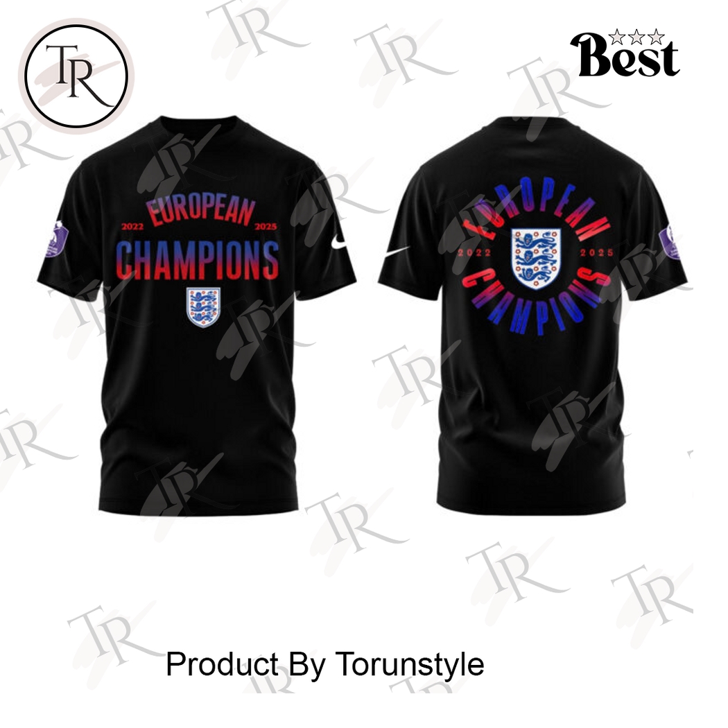 England Lionesses Stack Winner European Champions 2022 - 2025 Black Hoodie England Lionesses Stack Winner European Champions 2022 - 2025 Black Hoodie