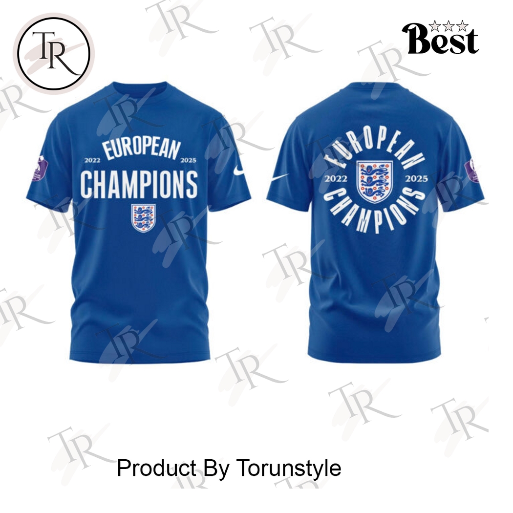 England Lionesses Stack Winner European Champions 2022 - 2025 Blue Hoodie England Lionesses Stack Winner European Champions 2022 - 2025 Blue Hoodie