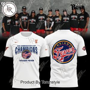 Commissioner’s Cup Champions Indiana Fever 2025 Limited Edition Hoodie – White
