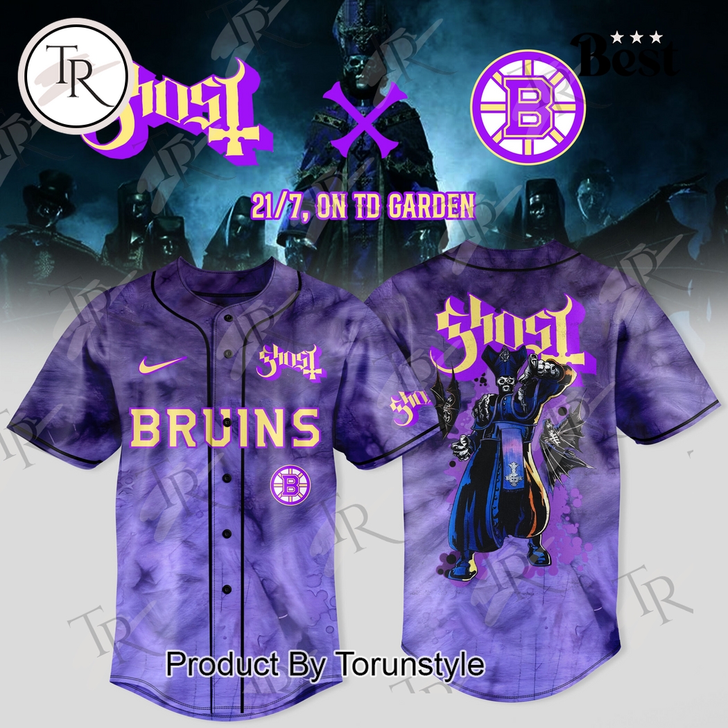Ghost X Boston Bruins 2025 Special Edition Baseball Jersey Ghost X Boston Bruins 2025 Special Edition Baseball Jersey