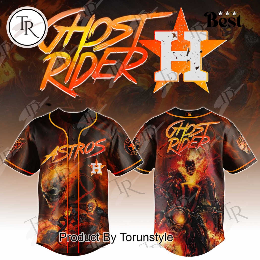 Houston Astros X Ghost Rider 2025  Edition Baseball Jersey