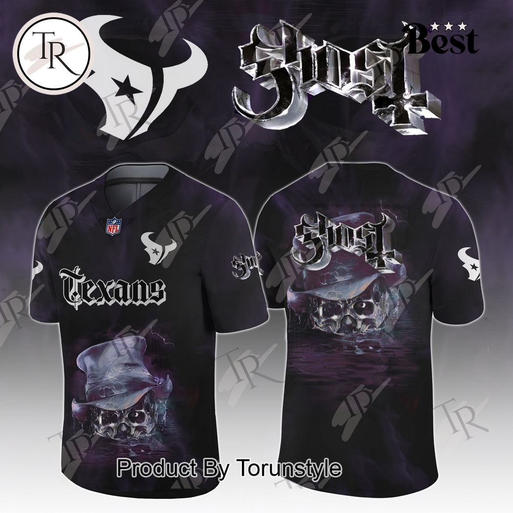 Houston Texans X Ghost Skeletour World Tour 2025 Limited Edition Football Jersey Houston Texans X Ghost Skeletour World Tour 2025 Limited Edition Football Jersey