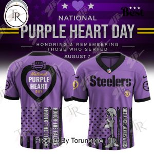 Pittsburgh Steelers X National Purple Heart Day 2025 Limited Edition Football Jersey