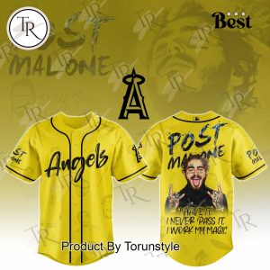 Los Angeles Angels X 2025 Post Malone Tour Special Edition Baseball Jersey