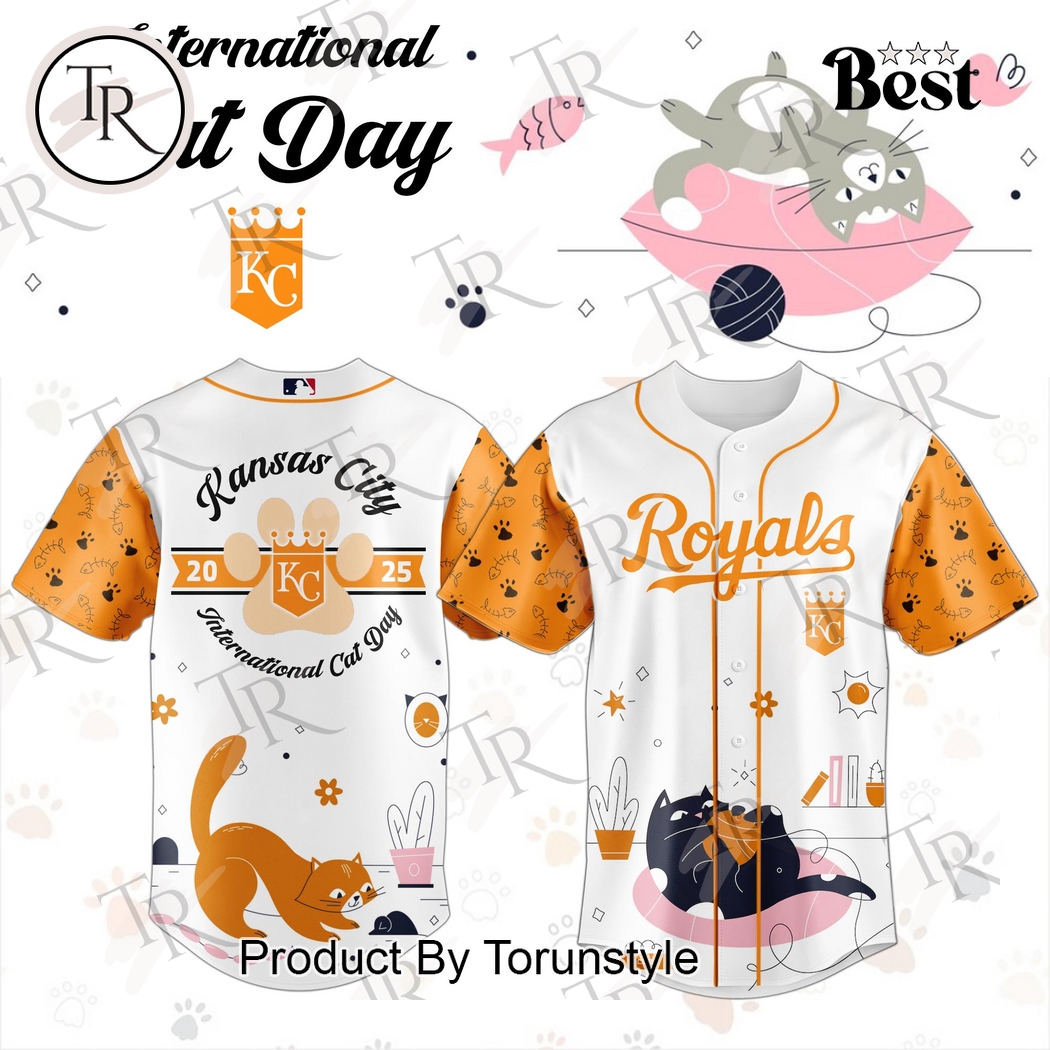 Kansas City Royals X 2025 International Cat Day  Edition Baseball Jersey