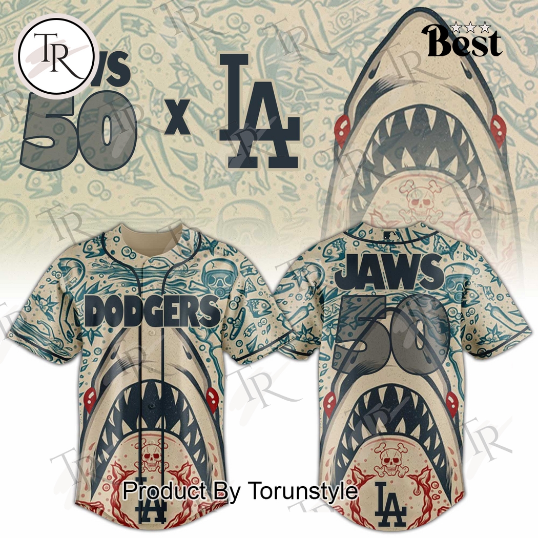 Los Angeles Dodgers X Jaws 50 2025  Edition Baseball Jersey