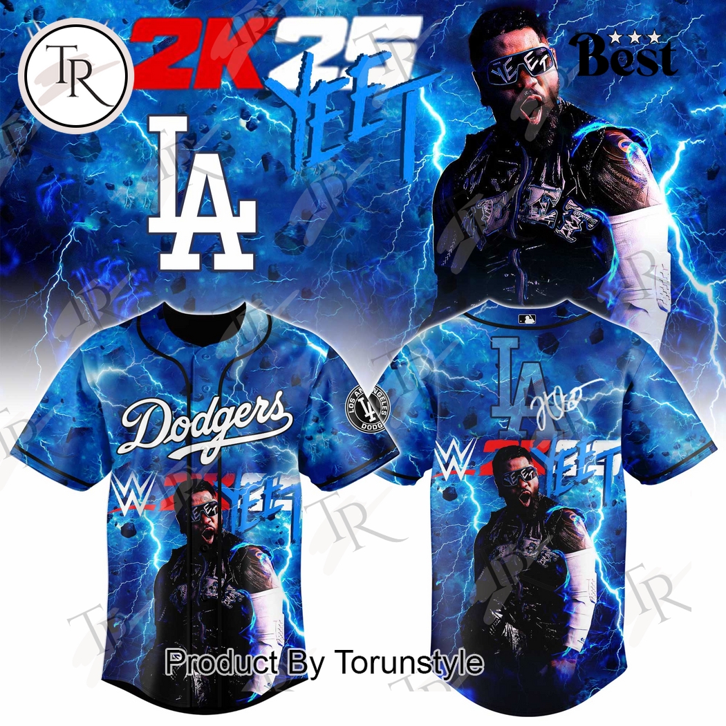 Los Angeles Dodgers X Jey Uso WWE 2K25 Limited Edition Baseball Jersey Los Angeles Dodgers X Jey Uso WWE 2K25 Limited Edition Baseball Jersey