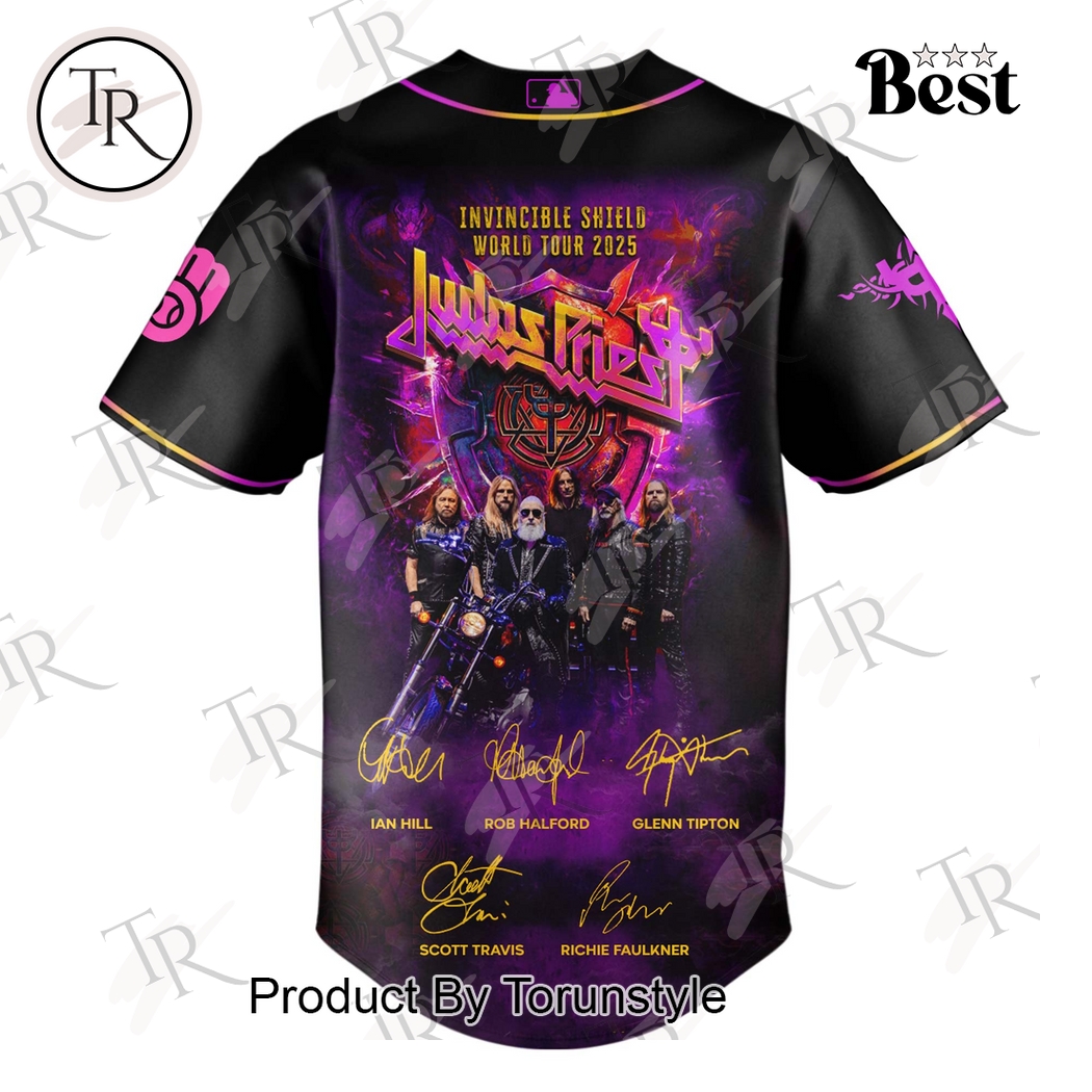 Milwaukee Brewers X Judas Priest Invincible Shield World Tour 2025 Baseball Jersey Milwaukee Brewers X Judas Priest Invincible Shield World Tour 2025 Baseball Jersey