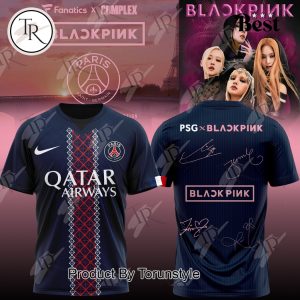Paris Saint-Germain X BLACKPINK Special Edition Qatar Airways Blue 2025 Hoodie