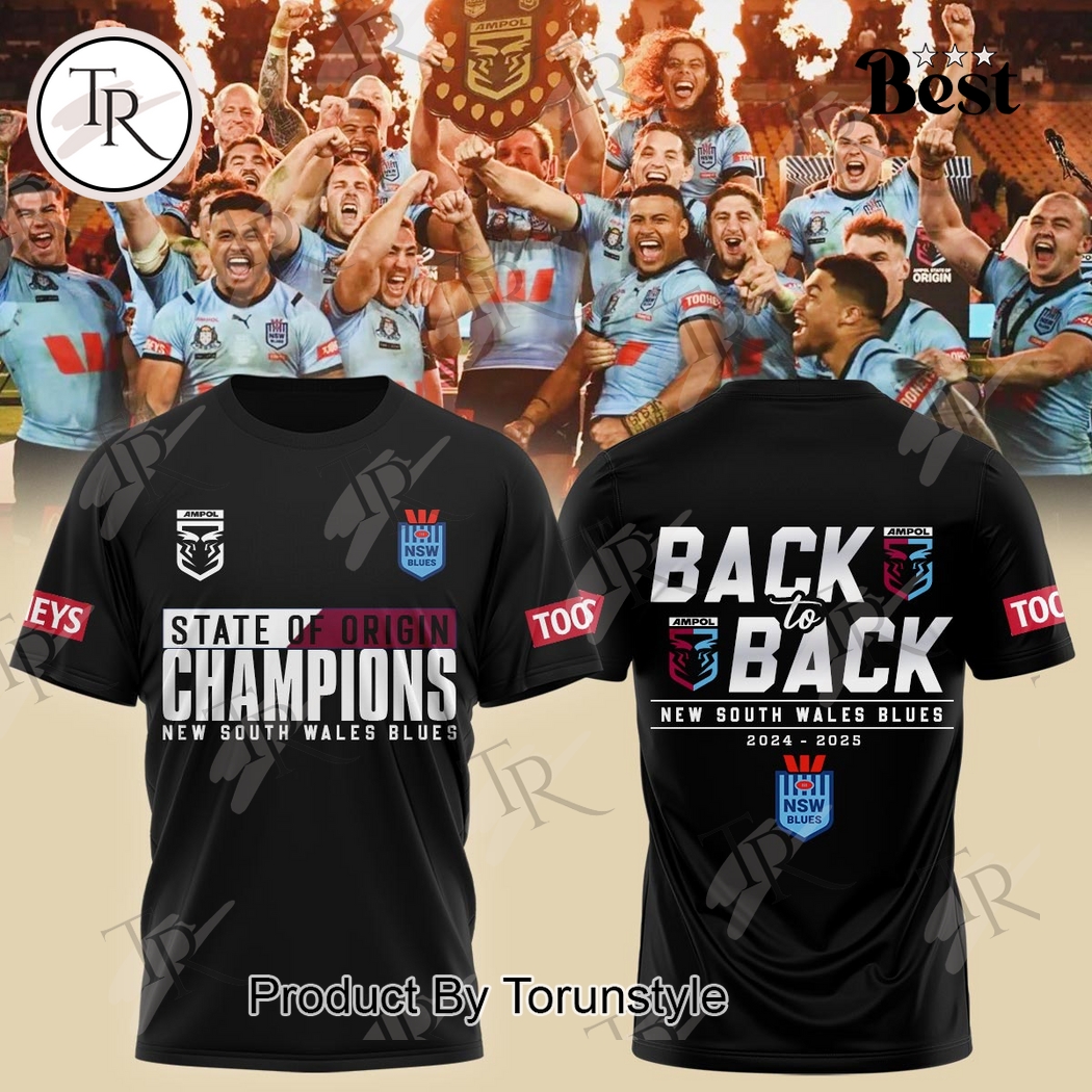 New South Wales Blues State Of Origin Champions 2025 Back To Back Limited Edition Hoodie New South Wales Blues State Of Origin Champions 2025 Back To Back Limited Edition Hoodie