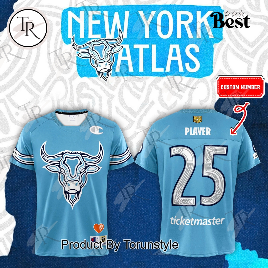 New York Atlas X Indigenous Heritage 25 Custom Name Football Jersey