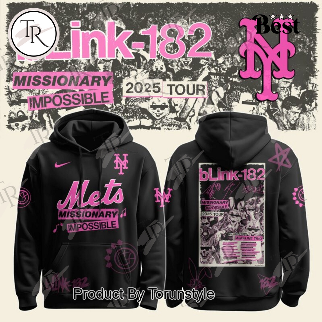 New York Mets X Blink-182 Missionary Impossible 2025 Tour Hoodie New York Mets X Blink-182 Missionary Impossible 2025 Tour Hoodie