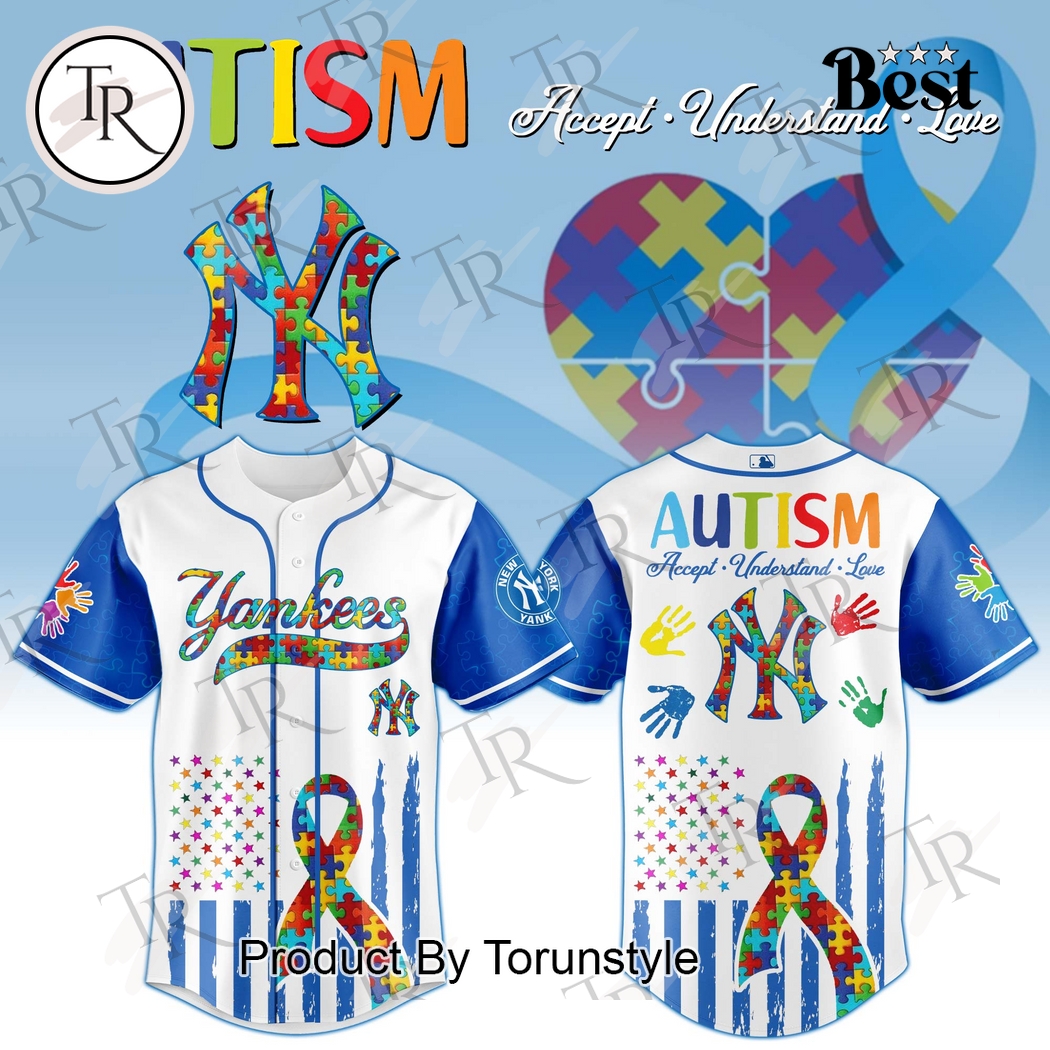 New York Yankees X Autism Awareness Month Accept-Understand-Love 2025 Limited Edition Baseball Jersey New York Yankees X Autism Awareness Month Accept-Understand-Love 2025 Limited Edition Baseball Jersey