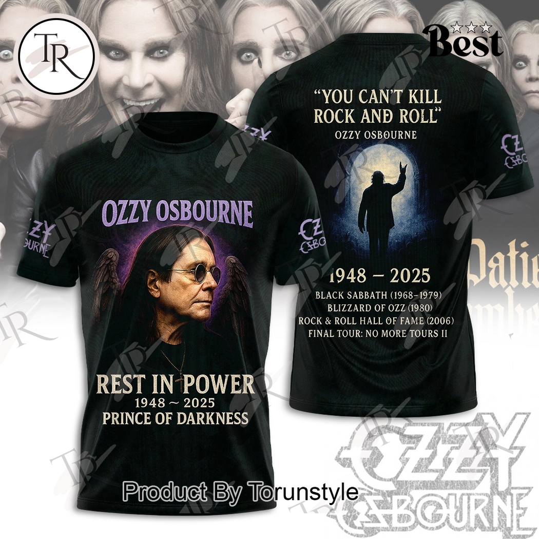 Ozzy Osbourne Rest In Power 1948-2025 Prince Of Darkness Limited Edition Hoodie Ozzy Osbourne Rest In Power 1948-2025 Prince Of Darkness Limited Edition Hoodie