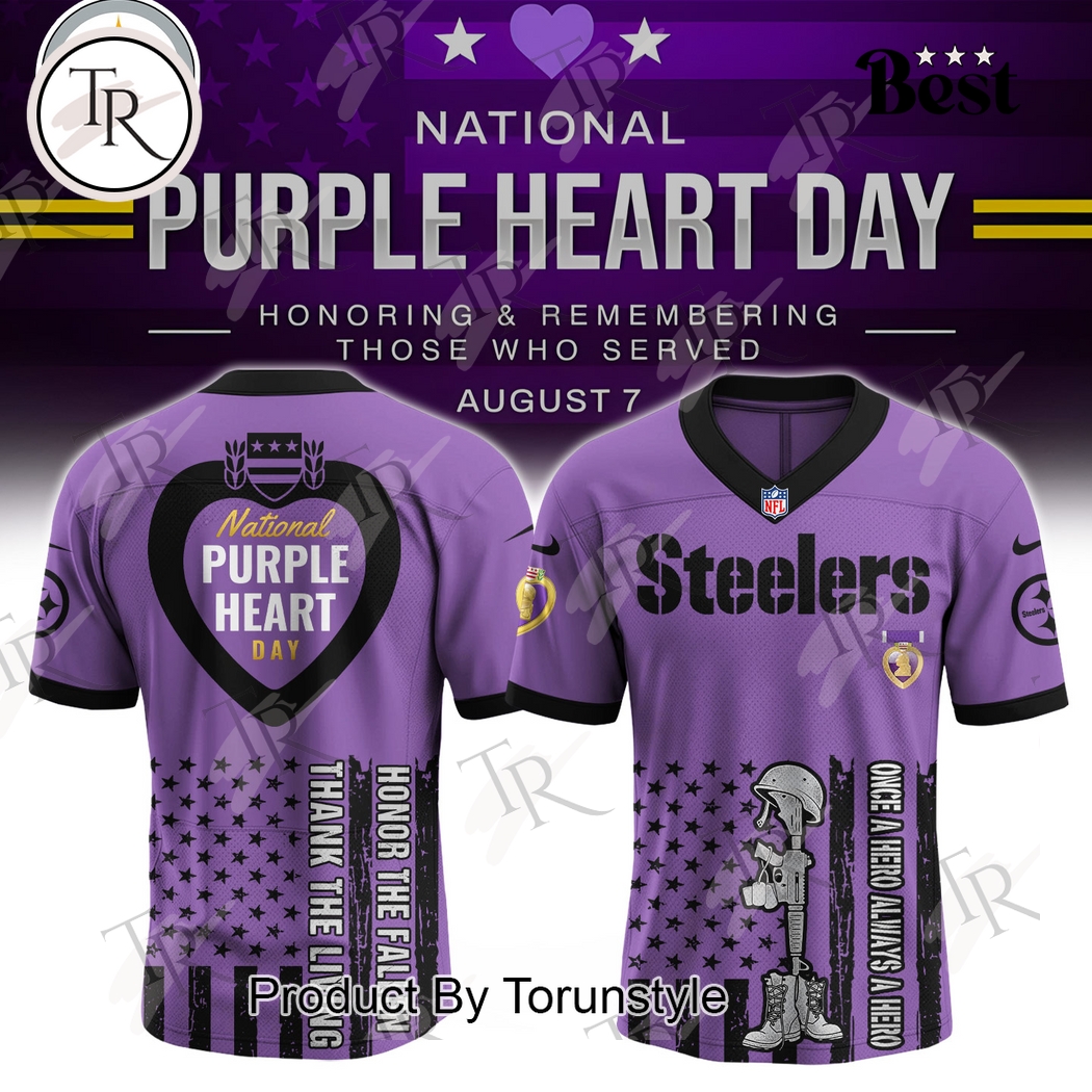 Pittsburgh Steelers X National Purple Heart Day 2025  Edition Football Jersey