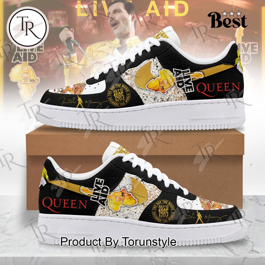 Queen Live Aid 2025 Limited Edition Air Force 1 Sneakers Queen Live Aid 2025 Limited Edition Air Force 1 Sneakers