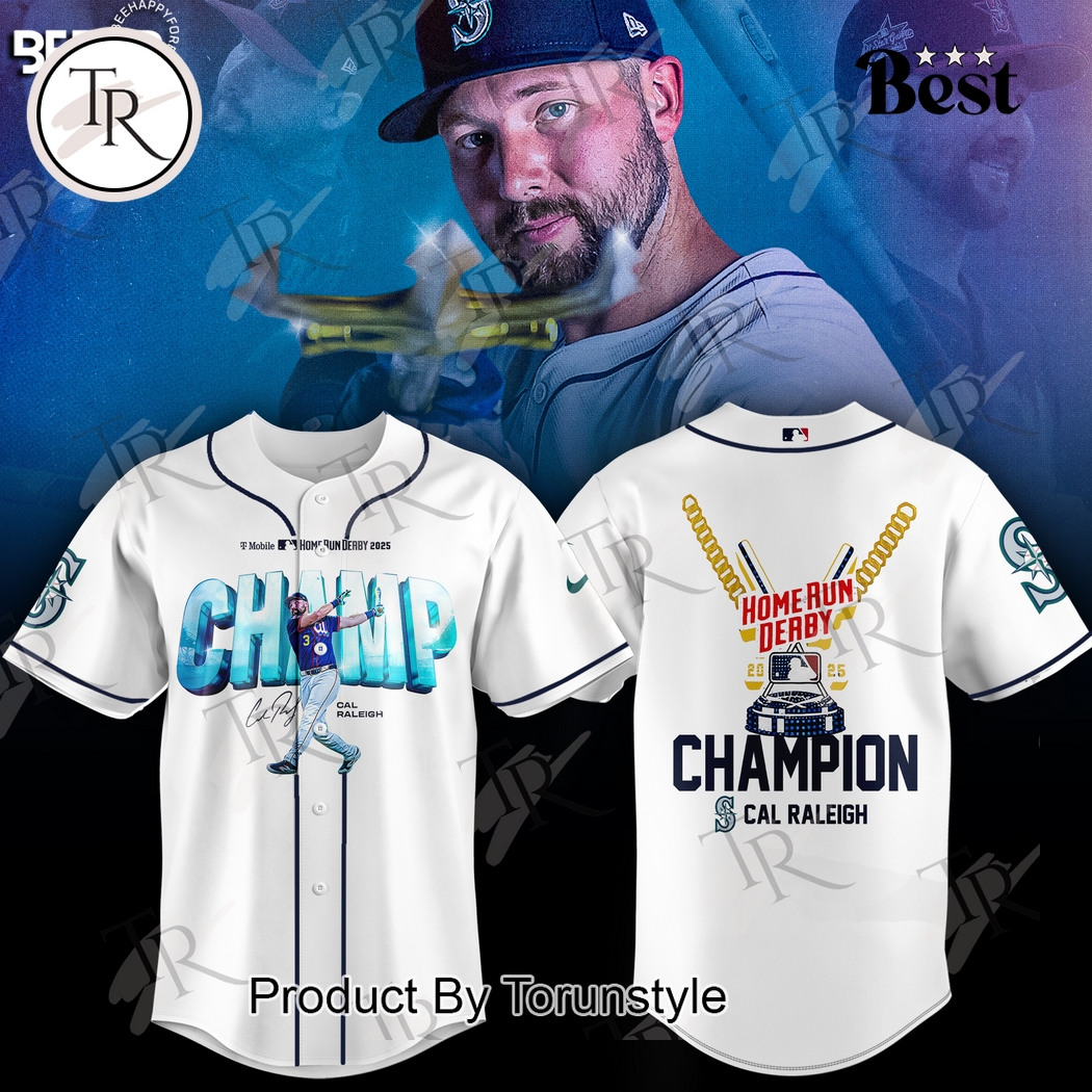 Seattle Mariners X Cal Raleigh Home Run Derby Champions 2025 Special Edition Baseball Jersey - White Seattle Mariners X Cal Raleigh Home Run Derby Champions 2025 Special Edition Baseball Jersey - White