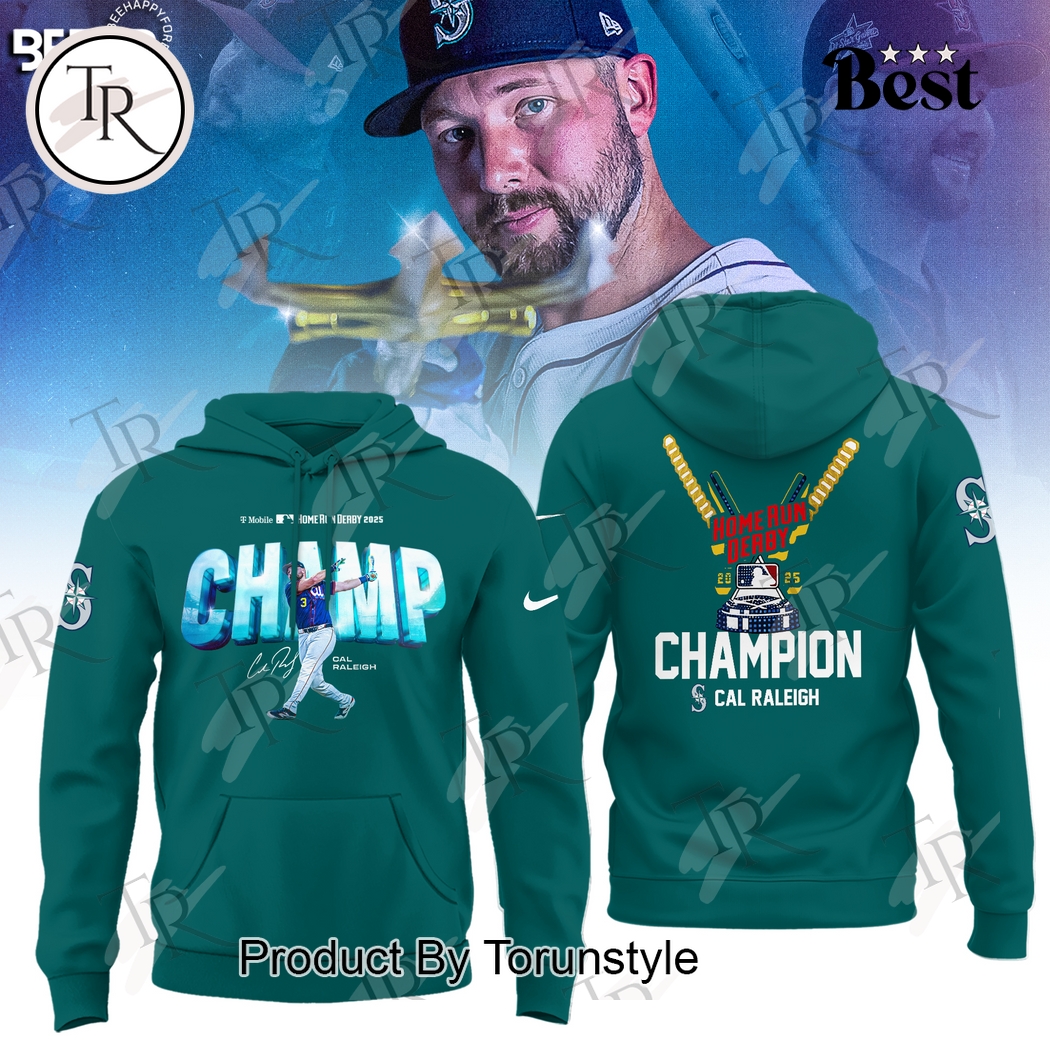 Seattle Mariners X Cal Raleigh Home Run Derby Champions 2025 Special Edition Hoodie - Green Seattle Mariners X Cal Raleigh Home Run Derby Champions 2025 Special Edition Hoodie - Green