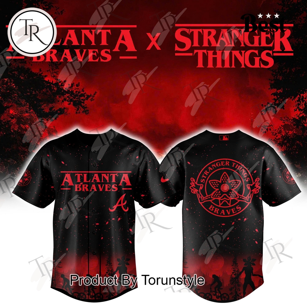 Stranger Things x Atlanta Braves 2025 Limited Edition Baseball Jersey Stranger Things x Atlanta Braves 2025 Limited Edition Baseball Jersey