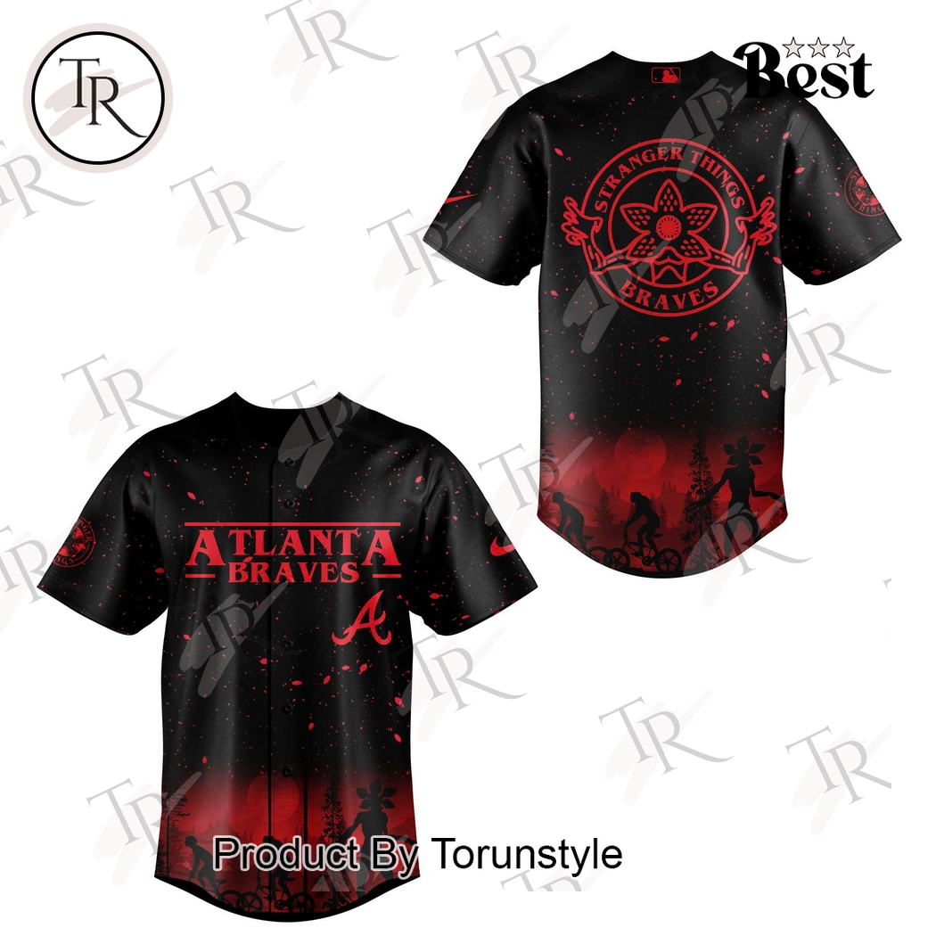 Stranger Things x Atlanta Braves 2025 Limited Edition Baseball Jersey Stranger Things x Atlanta Braves 2025 Limited Edition Baseball Jersey
