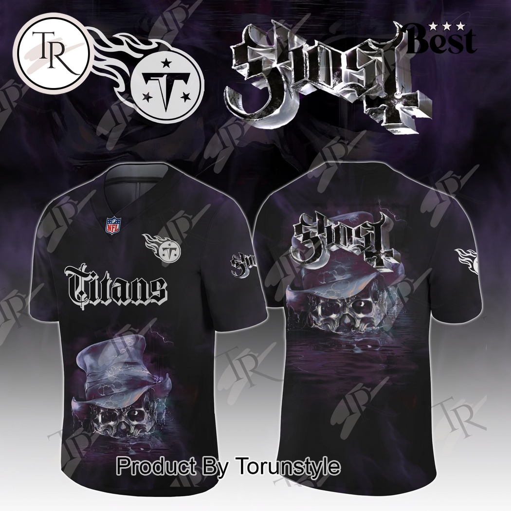 Tennessee Titans X Ghost Skeletour World Tour 2025 Limited Edition Football Jersey Tennessee Titans X Ghost Skeletour World Tour 2025 Limited Edition Football Jersey