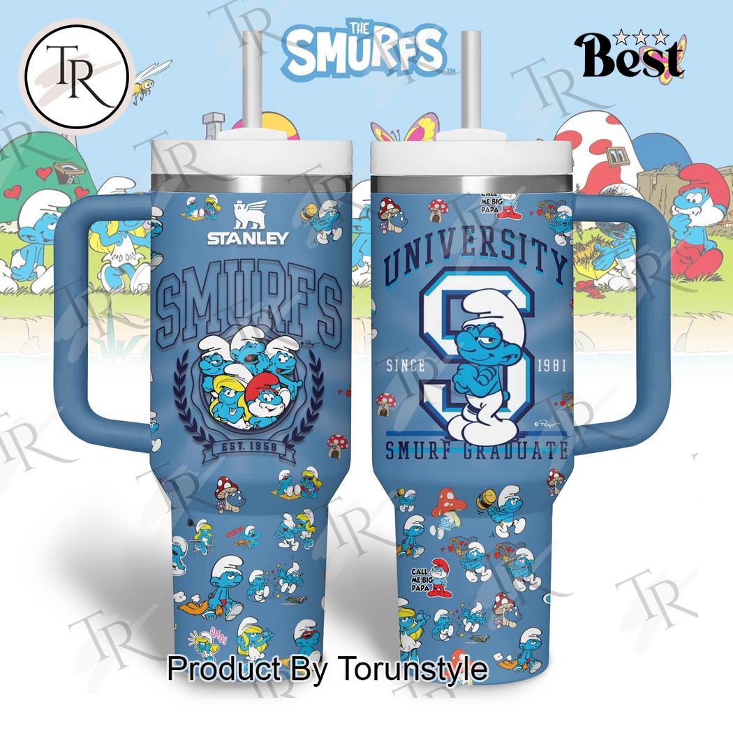 The Smurfs Since 1981 University Smurf Graduate Special Edition 40oz Tumbler The Smurfs Since 1981 University Smurf Graduate Special Edition 40oz Tumbler