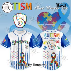 Milwaukee Brewers X Autism Awareness Month Accept-Understand-Love 2025 Limited Edition Baseball Jersey