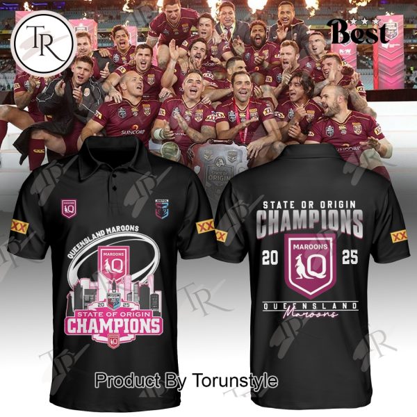 Queensland Maroons State Of Origin Champions 2025 Special Edition Polo Shirt