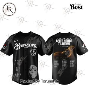 Milwaukee Brewers X The Weeknd After Hours Til Dawn Tour 2025 Baseball Jersey