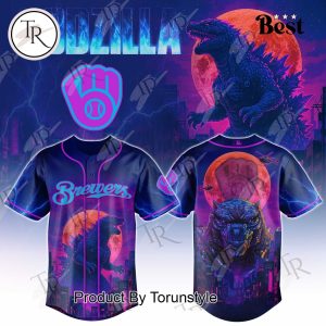 Milwaukee Brewers X Godzilla Special Edition Baseball Jersey