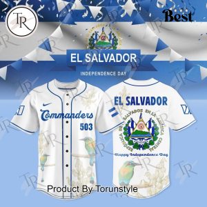 Washington Commanders X El Salvador Independence Day 2025 Baseball Jersey