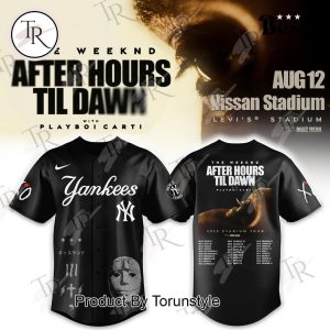 New York Yankees X The Weeknd After Hours Til Dawn Tour 2025 Baseball Jersey
