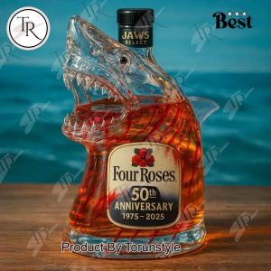 Jaws 50th Anniversary 1975-2025 “Four Roses” Special Edition Whiskey Bottle